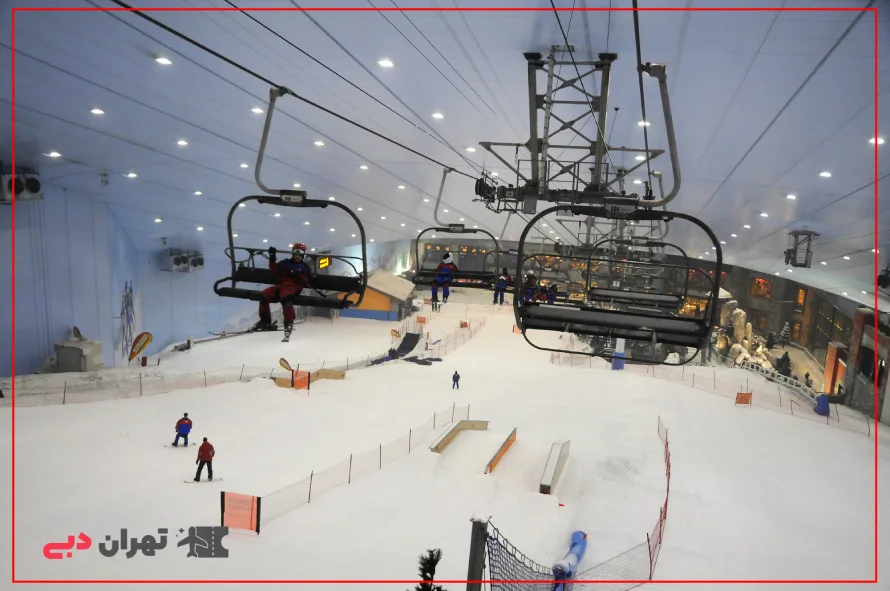 The view of the ski resort of Dubai
