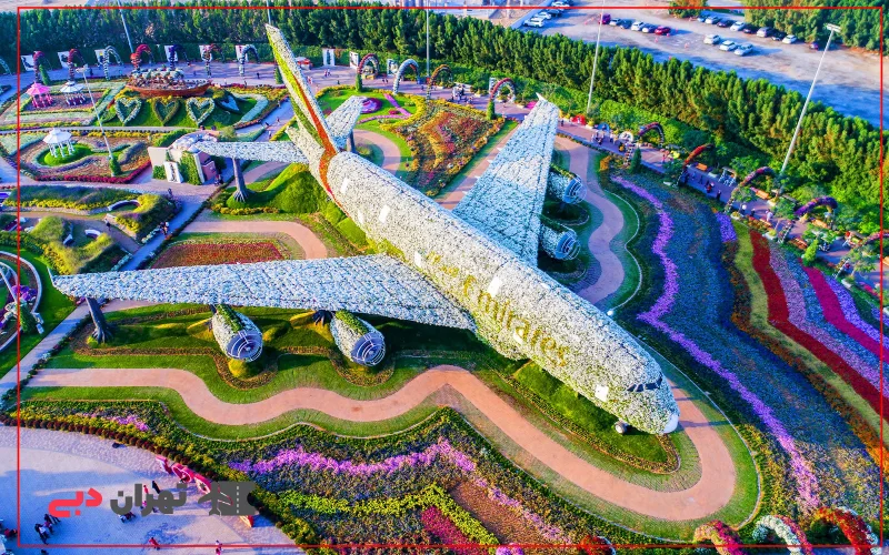 dubai-miracle-garden-emirates-plane - ایرباس باغ گل و دهکده جهانی